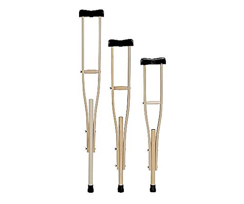 Amazon.co.jp: 木製松葉杖（完全成型ネジ式）2本1組 全長970～1210mm